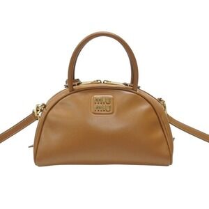 Miu Miu crossbody leather shoulder brown bag